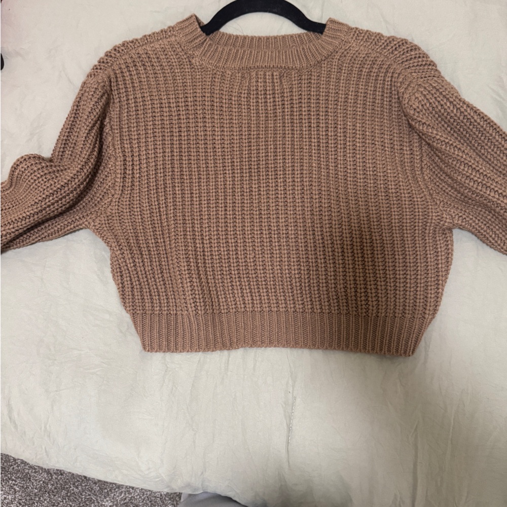 Full Tilt Brown Crew Neck Sweater